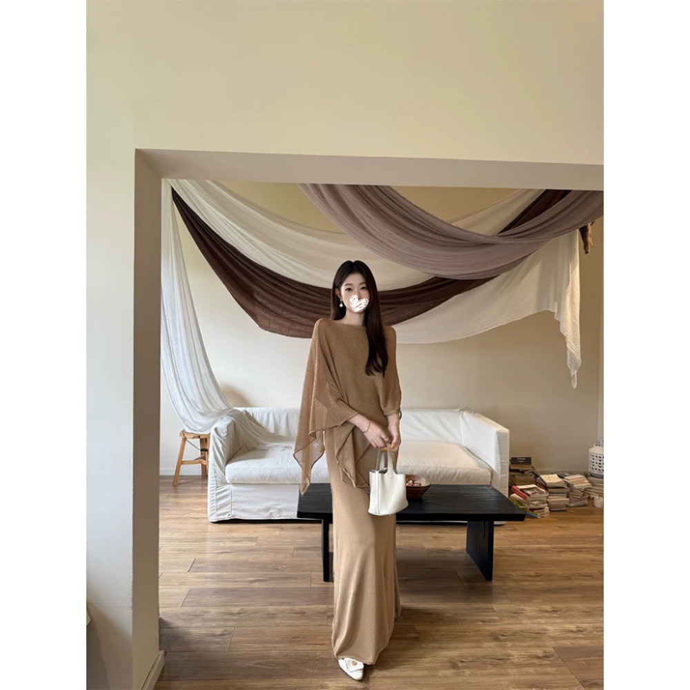 老钱风连衣裙秋温柔优雅千金感两件套套装裙