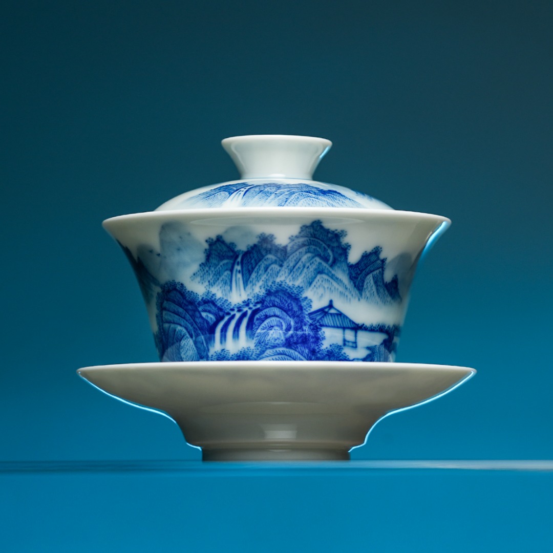 大运会山水三才盖碗-见山烧-JJS123