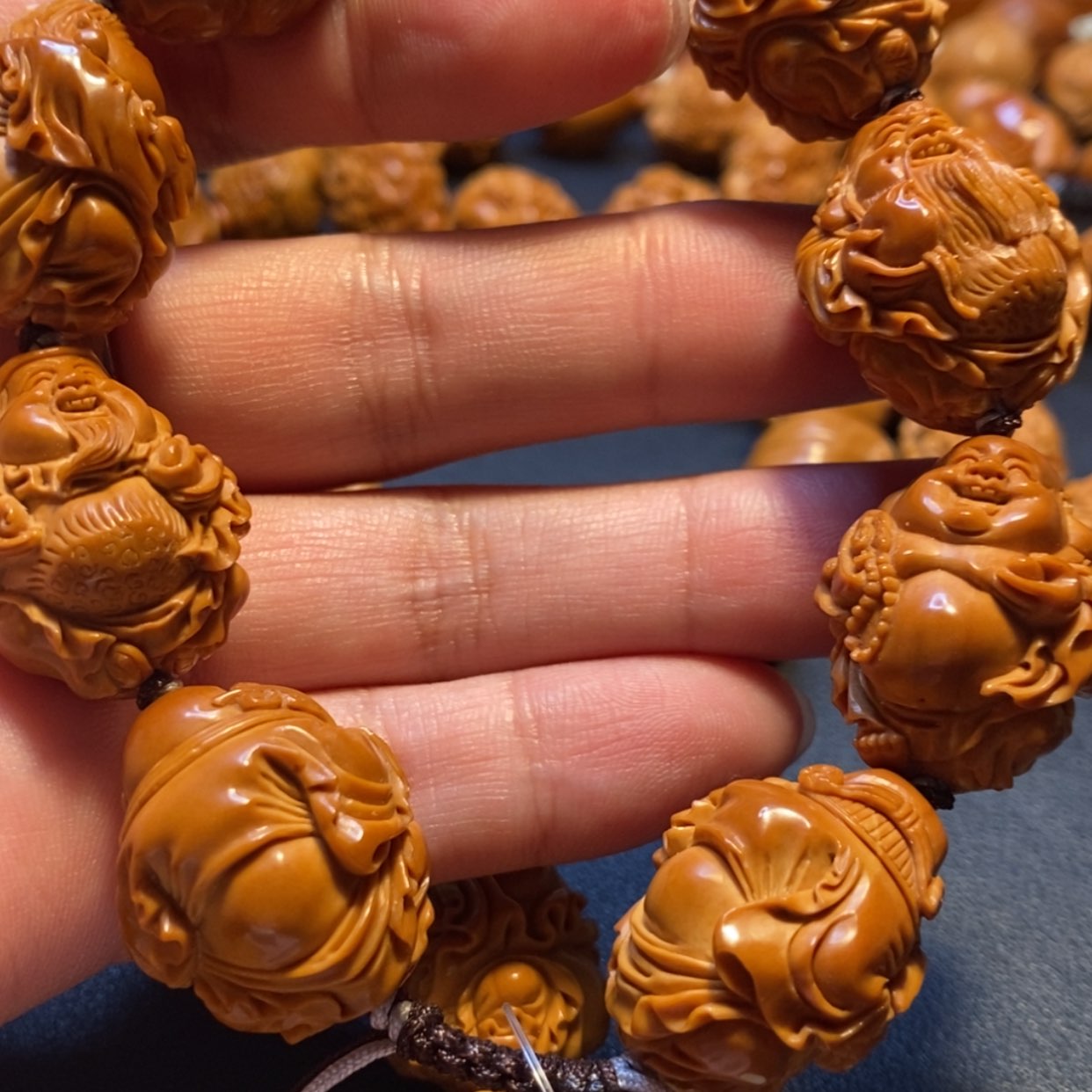 【闪购商品】橄榄核手串/手链东**鹰苏工高货老油核八宝群仙