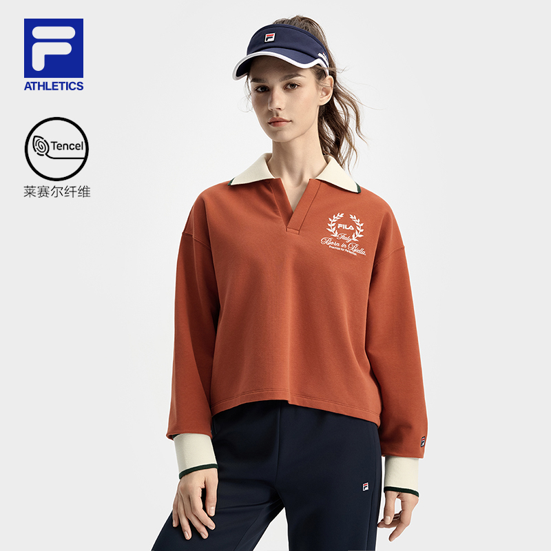 【莱赛尔】斐乐秋季新款女款套头针织上衣户外运动卫衣A11W533209F