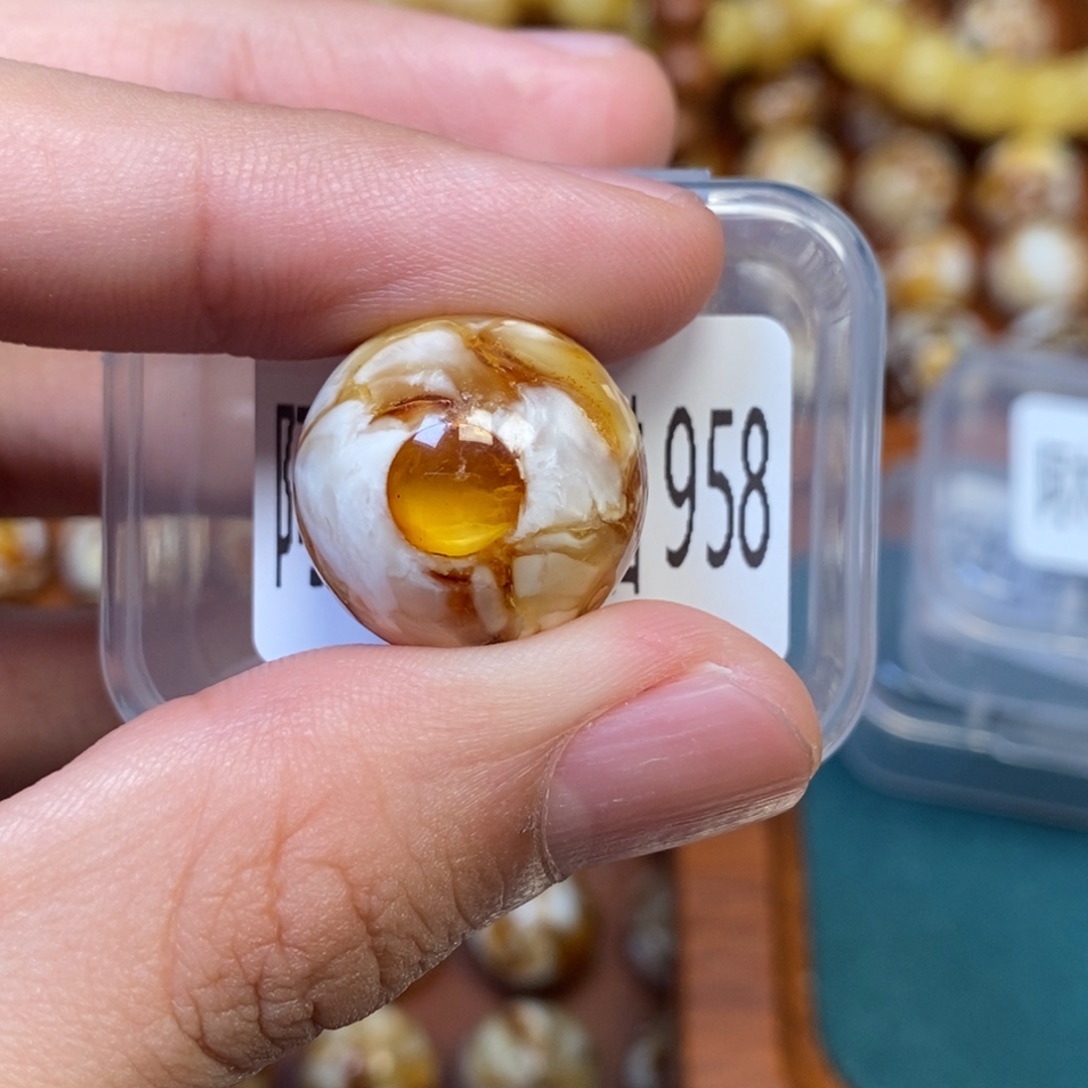 猴头核桃把件沁色圆珠老型958