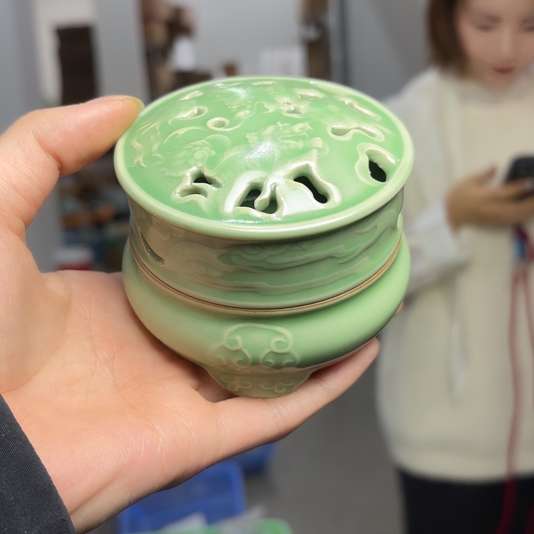 龙泉云间青瓷小米茶器