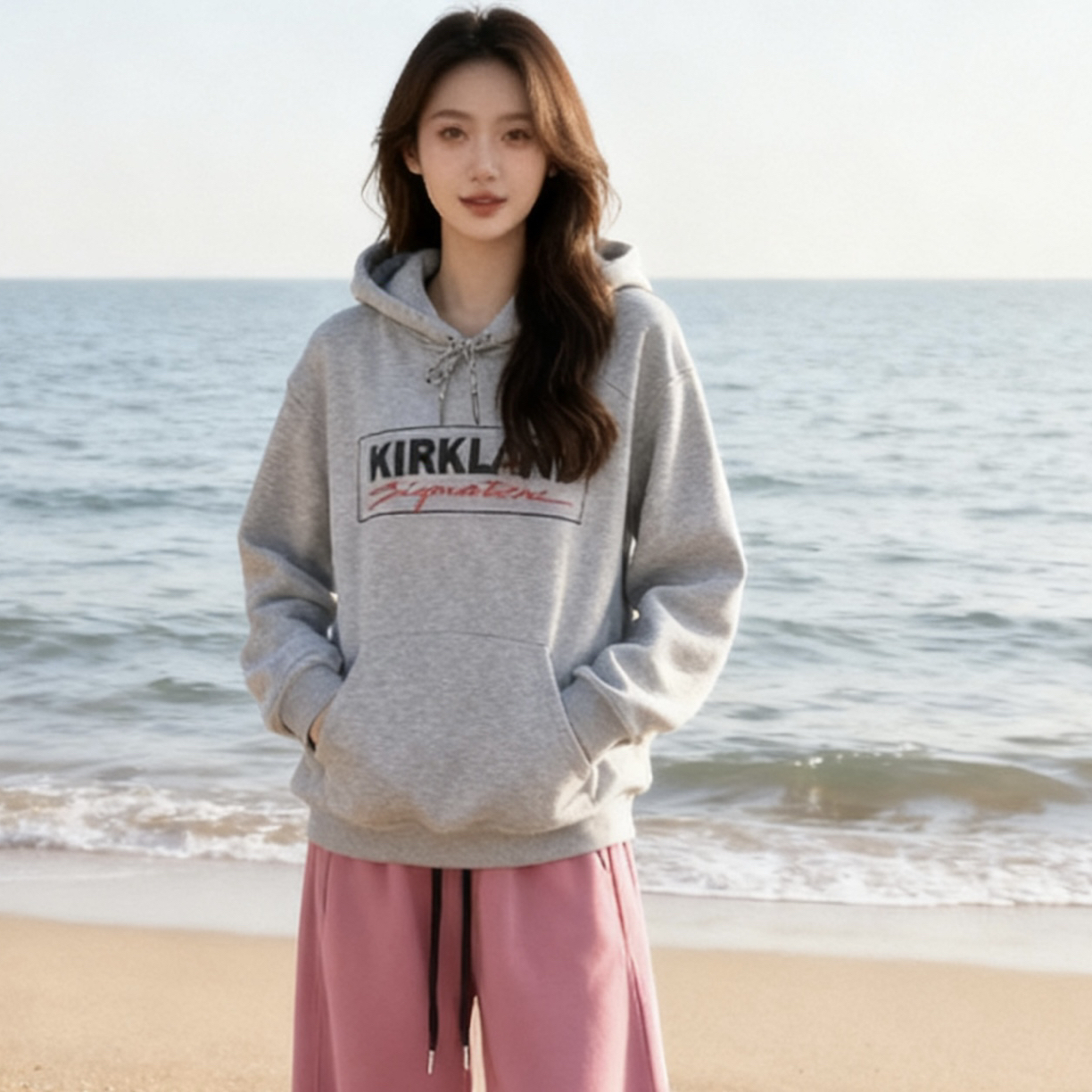 男女通用休闲卫衣带帽加绒款