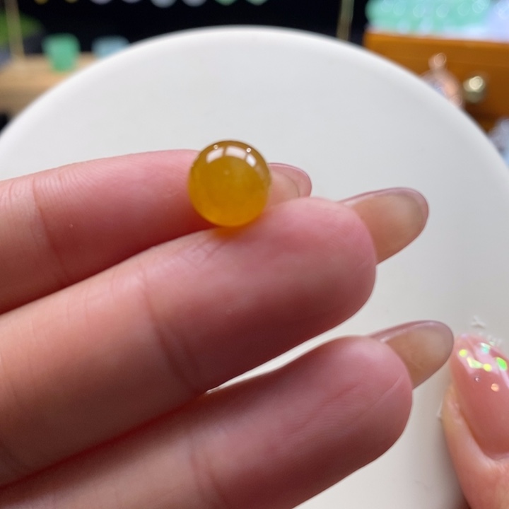 翡翠吊坠(不含链)未镶嵌翡翠满黄翡珠卡9.1m