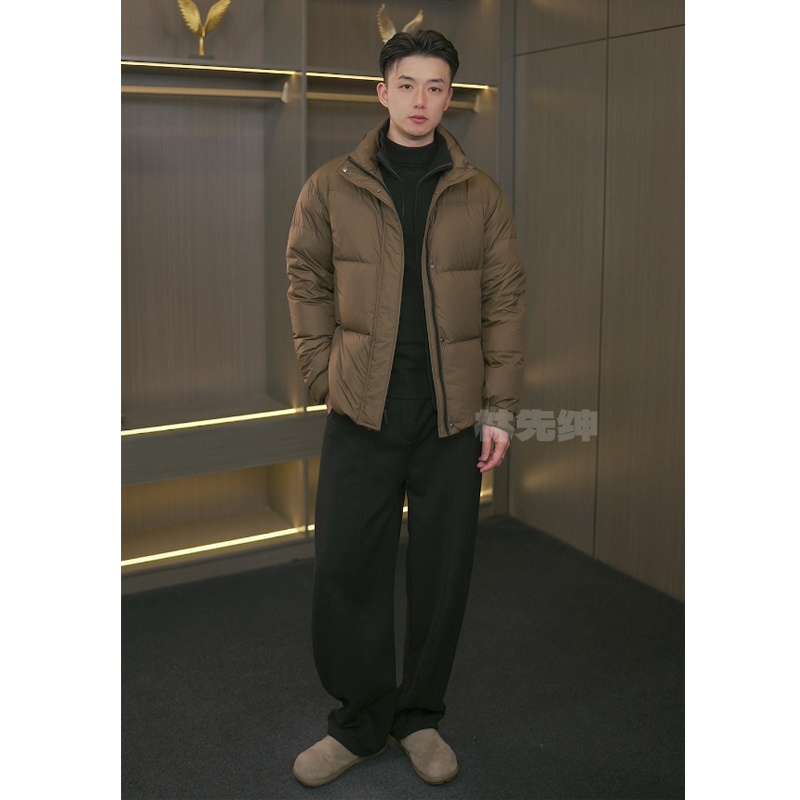 [90鸭绒]假两件羽绒服保暖立领面包服男士冬季鸭绒外套8905