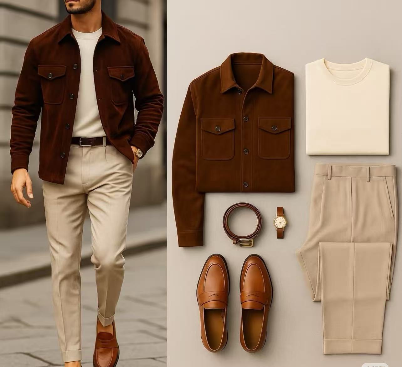 5037- 翻领 杰 老钱雅丹风外套-新品男士时尚休闲外衣