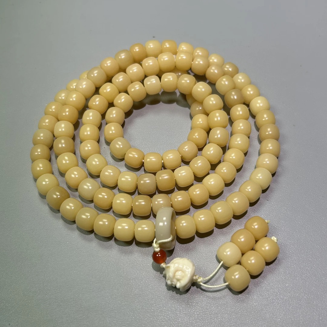 A716 玉化陈籽菩提 卡1.0带配饰带跑环多圈手串（多样性发其一）