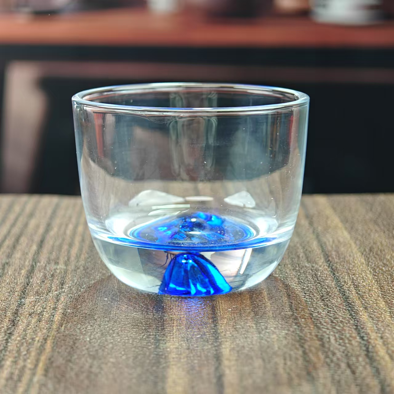 蓝底玻璃杯 A157