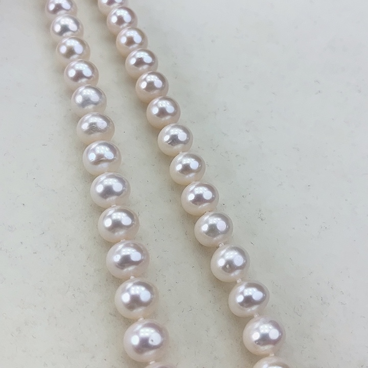 淡水珍珠颈饰银S925镶嵌卡10➕极光炫彩天女粉