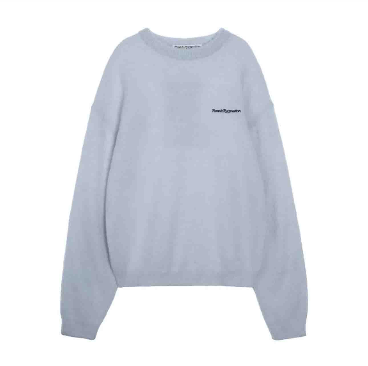 韩系小众rest&r慵懒圆领提花马海毛针织衫|短裤