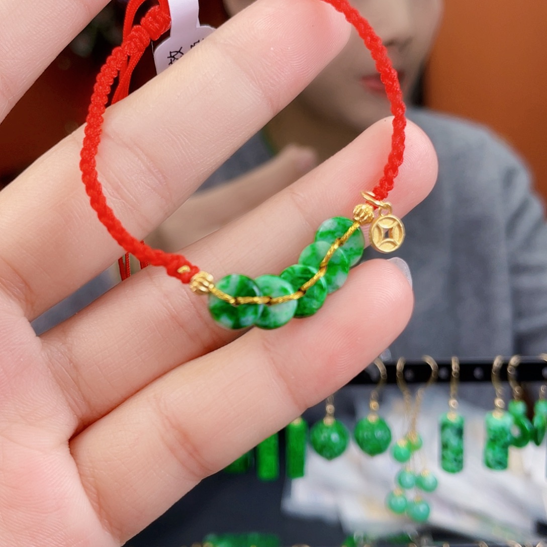 翡翠未镶嵌耳饰饰品