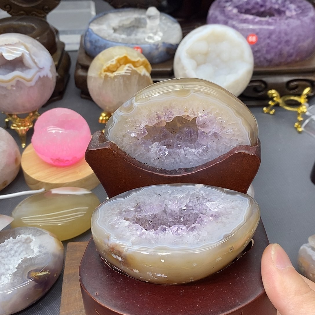 紫晶未镶嵌摆件聚宝盆