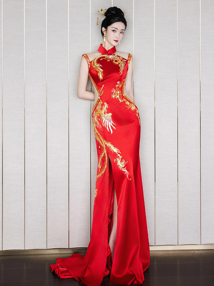 敬酒服2025新款秀禾服小拖尾新娘出阁服中国风国潮嫁衣高档龙凤褂