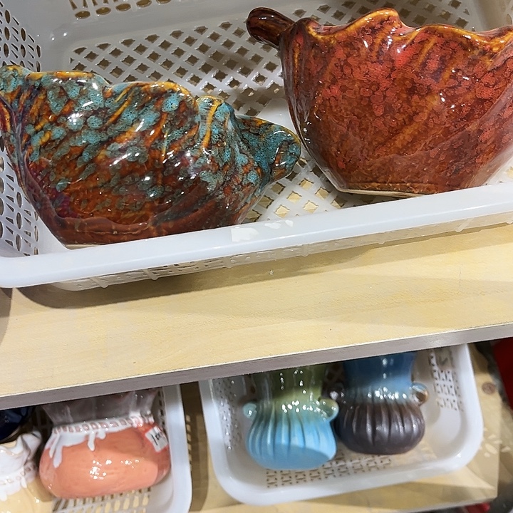 瓷片花盆多肉植物艺术品