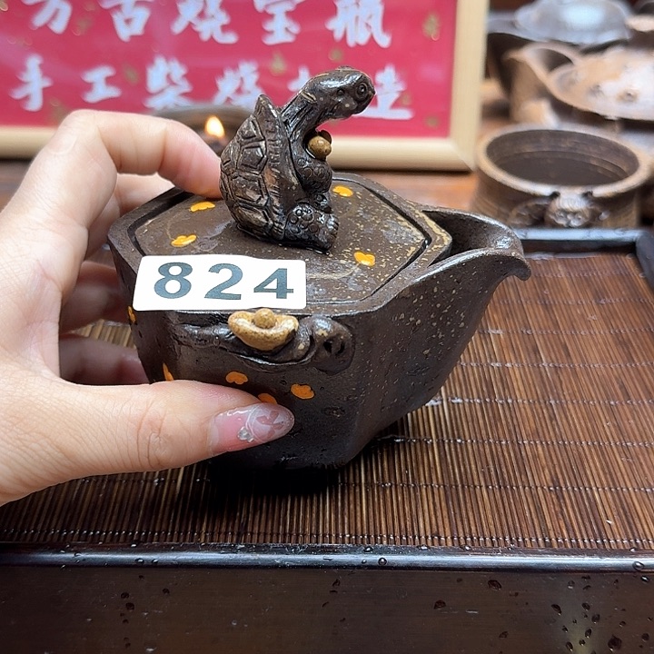 纯手工制作粗陶茶具