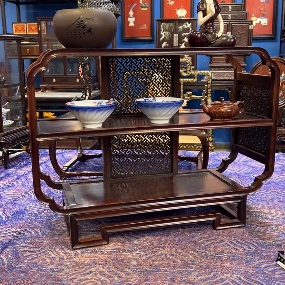 【闪购商品】红酸枝木类成套家具茶几