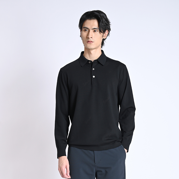 路卡迪龙【金羊毛】长袖男士简约polo翻领商务休闲时尚185245101
