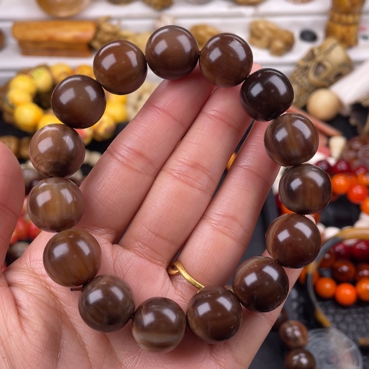 驼骨其他牦牛角圆珠15.6