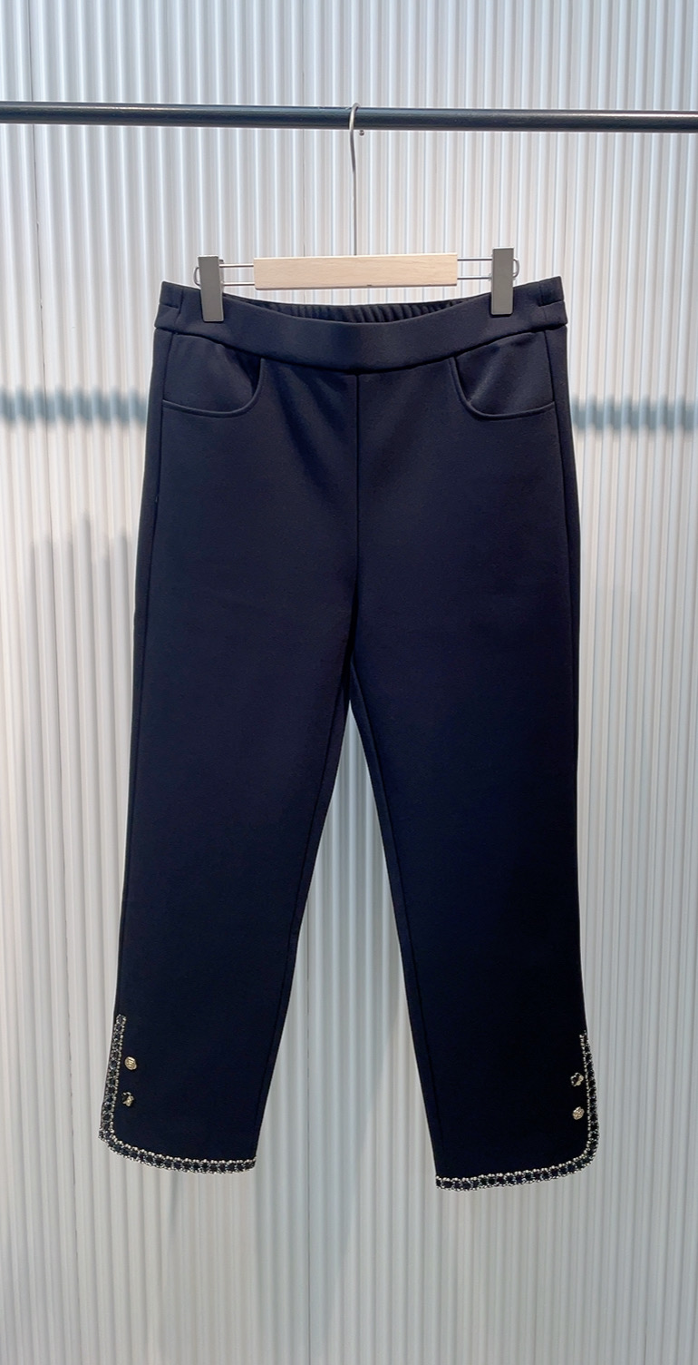 加绒烟管裤 2025冬季新款大码女装烟管裤  88122裤长93