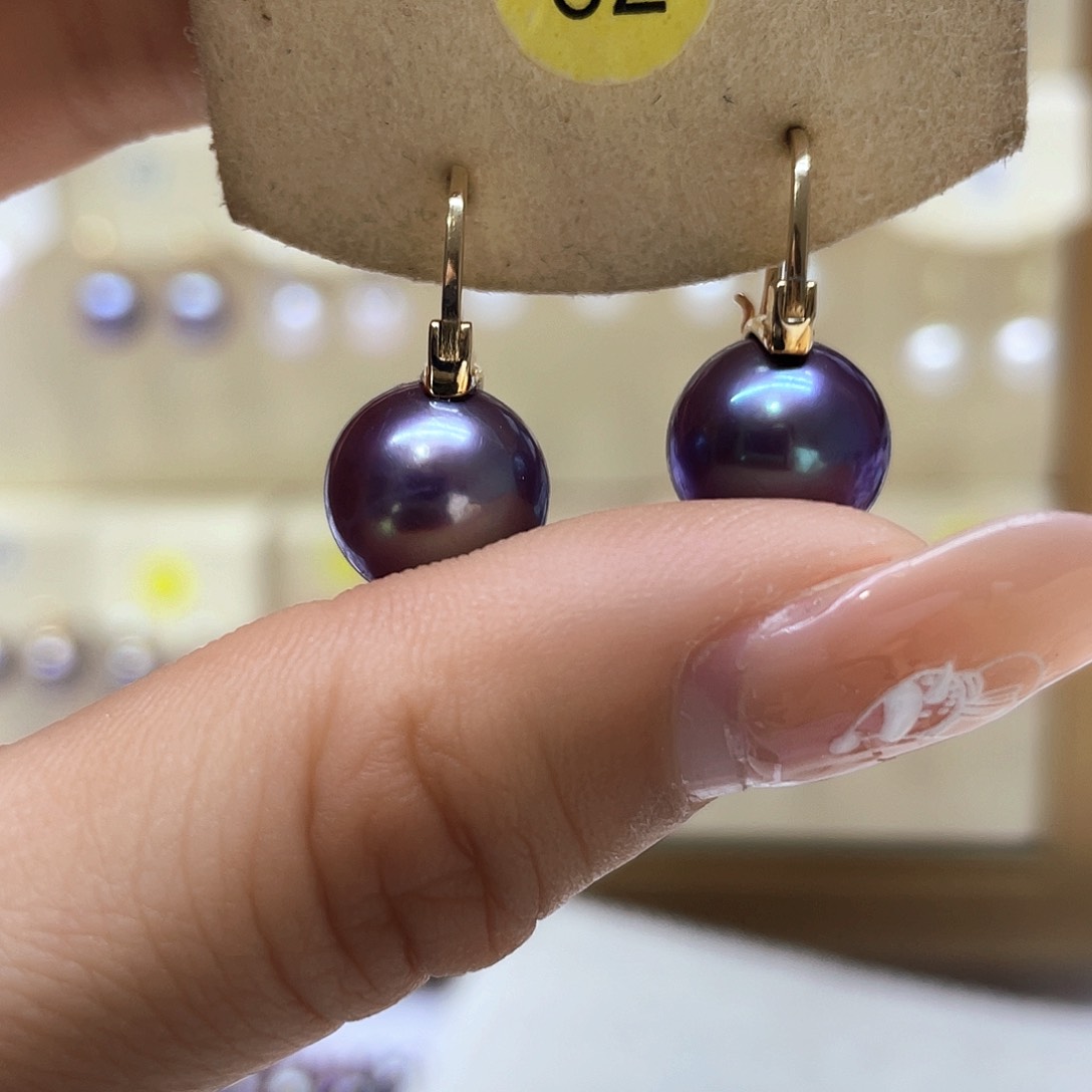 淡水珍珠耳饰银S925镶嵌