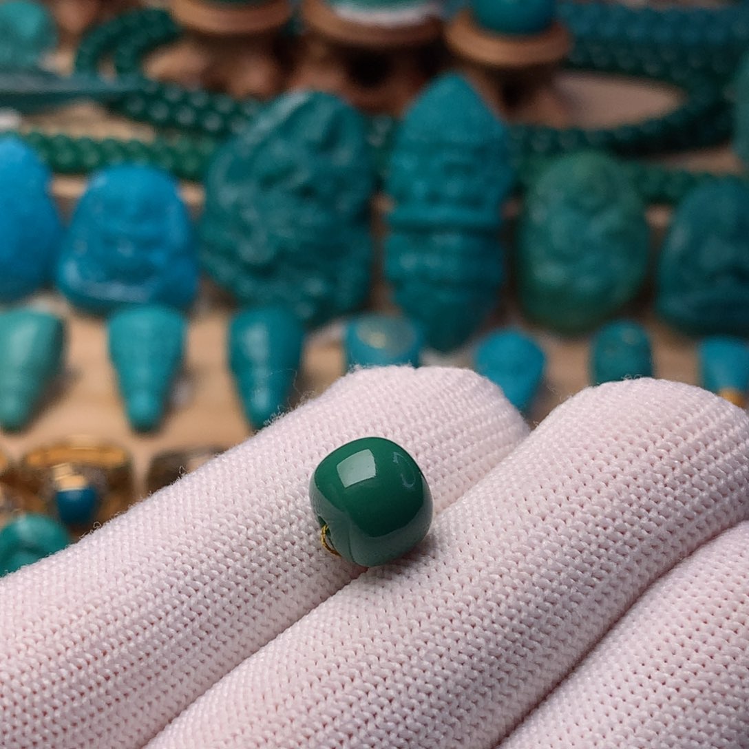 未镶嵌绿松石珠宝奇石10m m