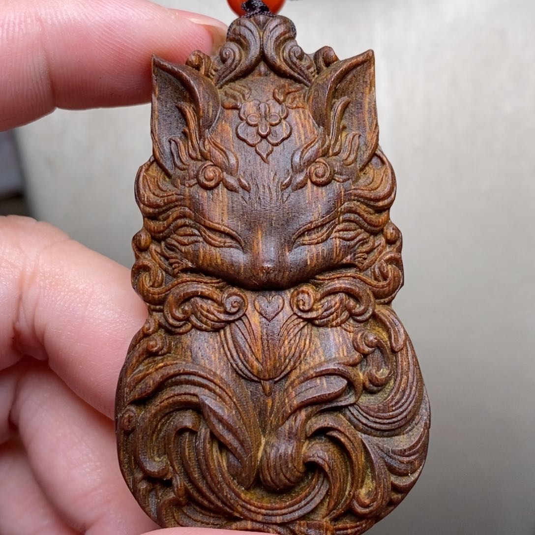 手串沉香木越南芽庄紫棋玉化吊坠