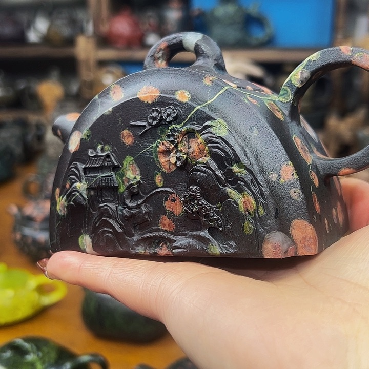 茶空间天然石料梅花玉觉*