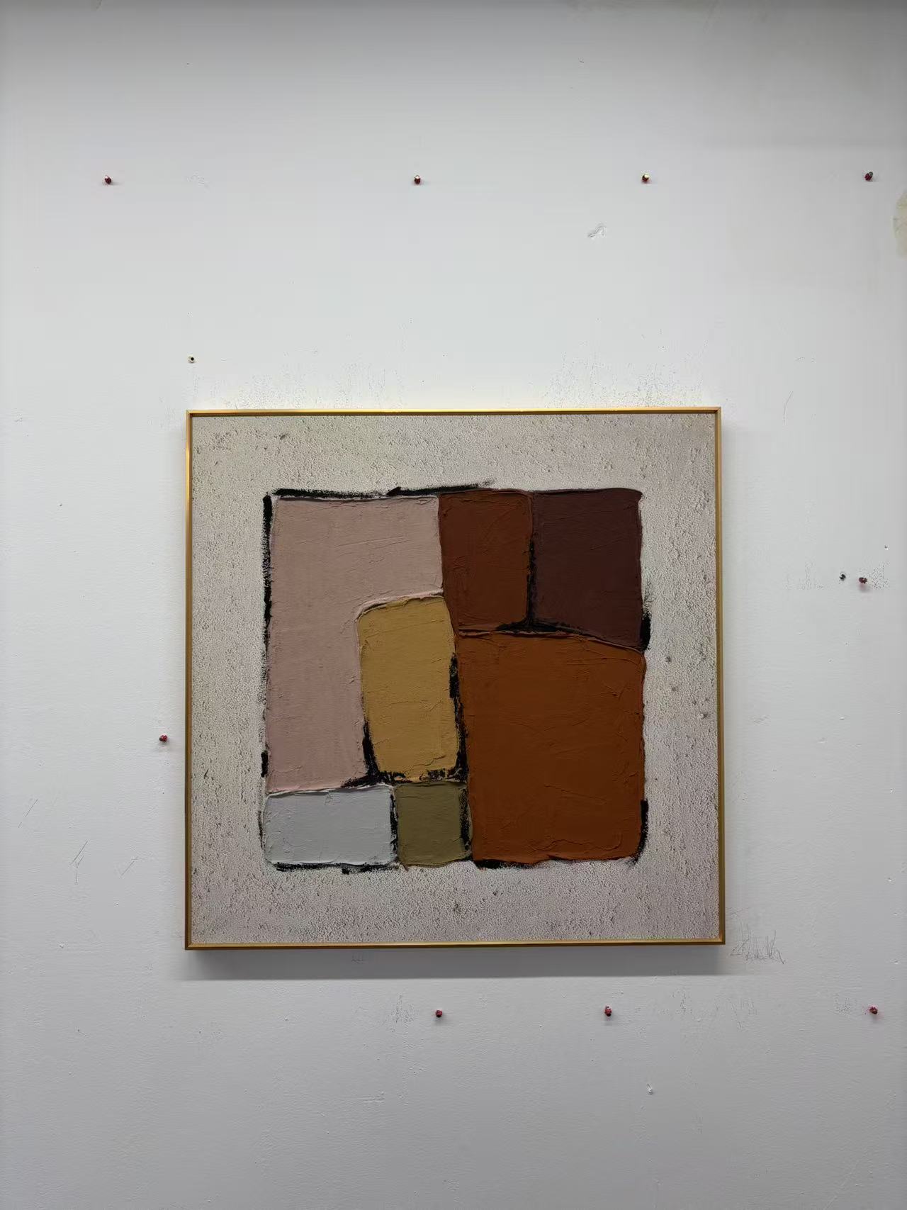 《寻漫》立体纯手绘装饰画肌理感油画玄关餐厅高级抽象简约大气