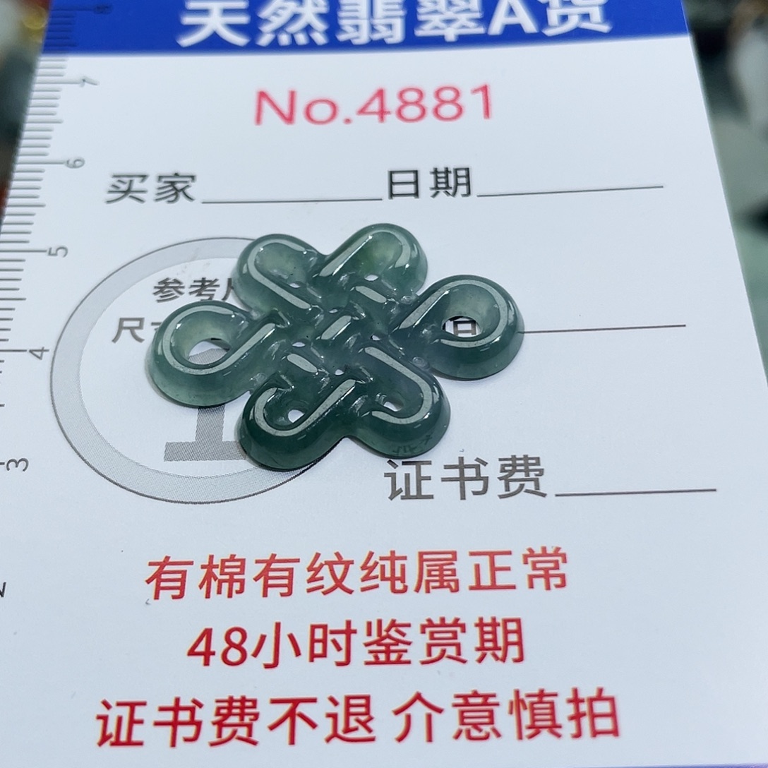 翡翠未镶嵌挂件4881
