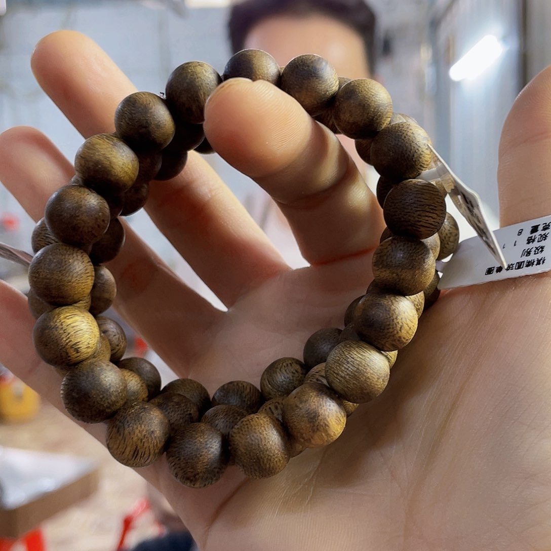 沉香手串棋楠圆珠单圈1.1/8克多样性发一