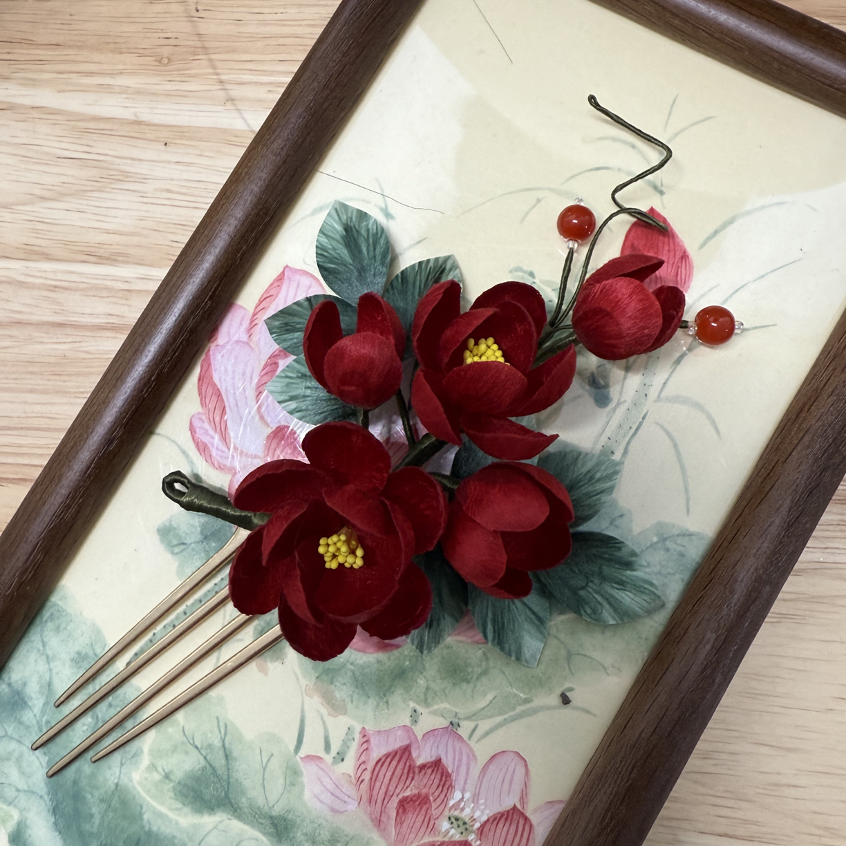 江南浔孤品绒花 默认海王簪 改主体找客服