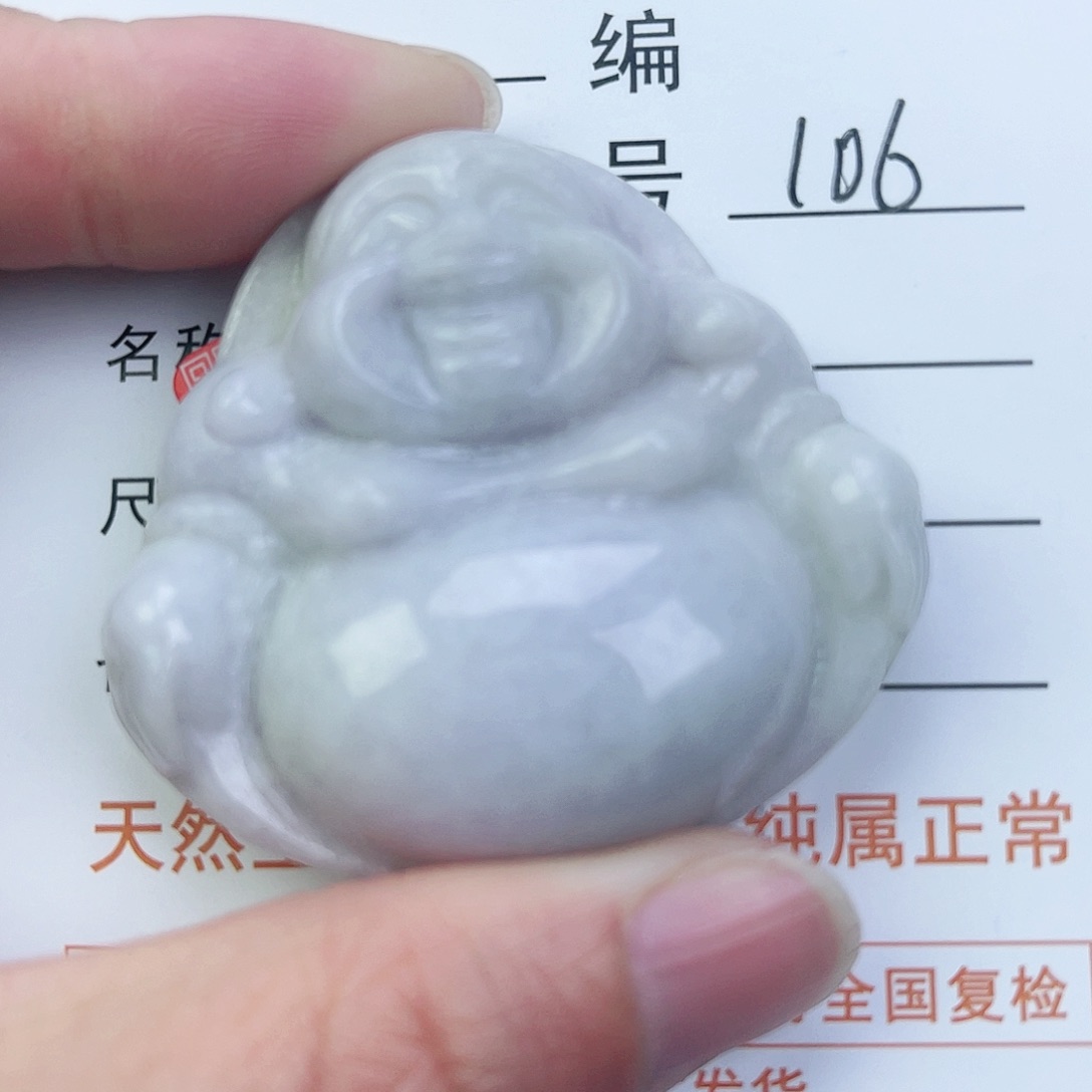 翡翠颈饰未镶嵌倾**下佛公