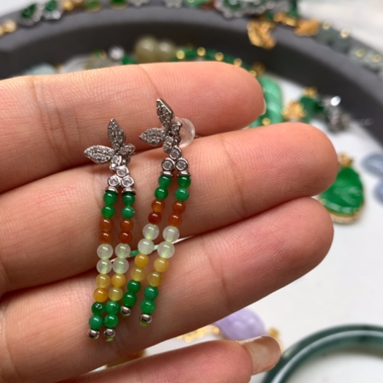 翡翠银S925镶嵌颈饰翡翠