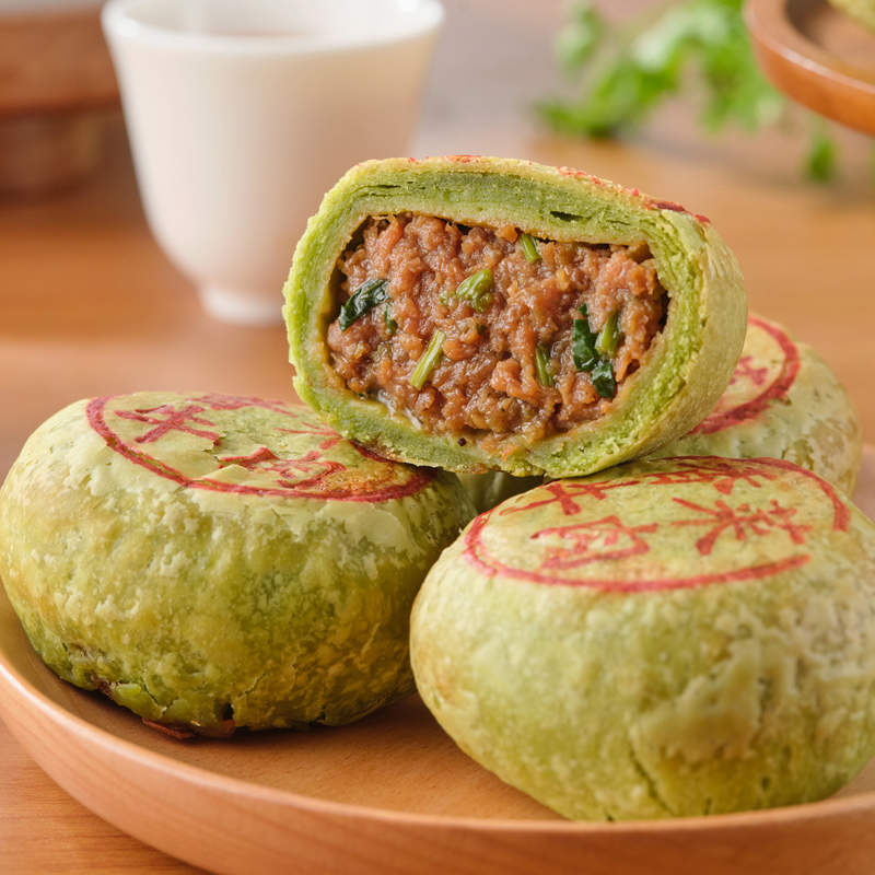 现烤香菜牛肉月饼 540g 9粒/盒