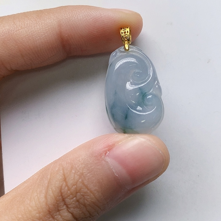 颈饰银S925镶嵌翡翠天然翡翠