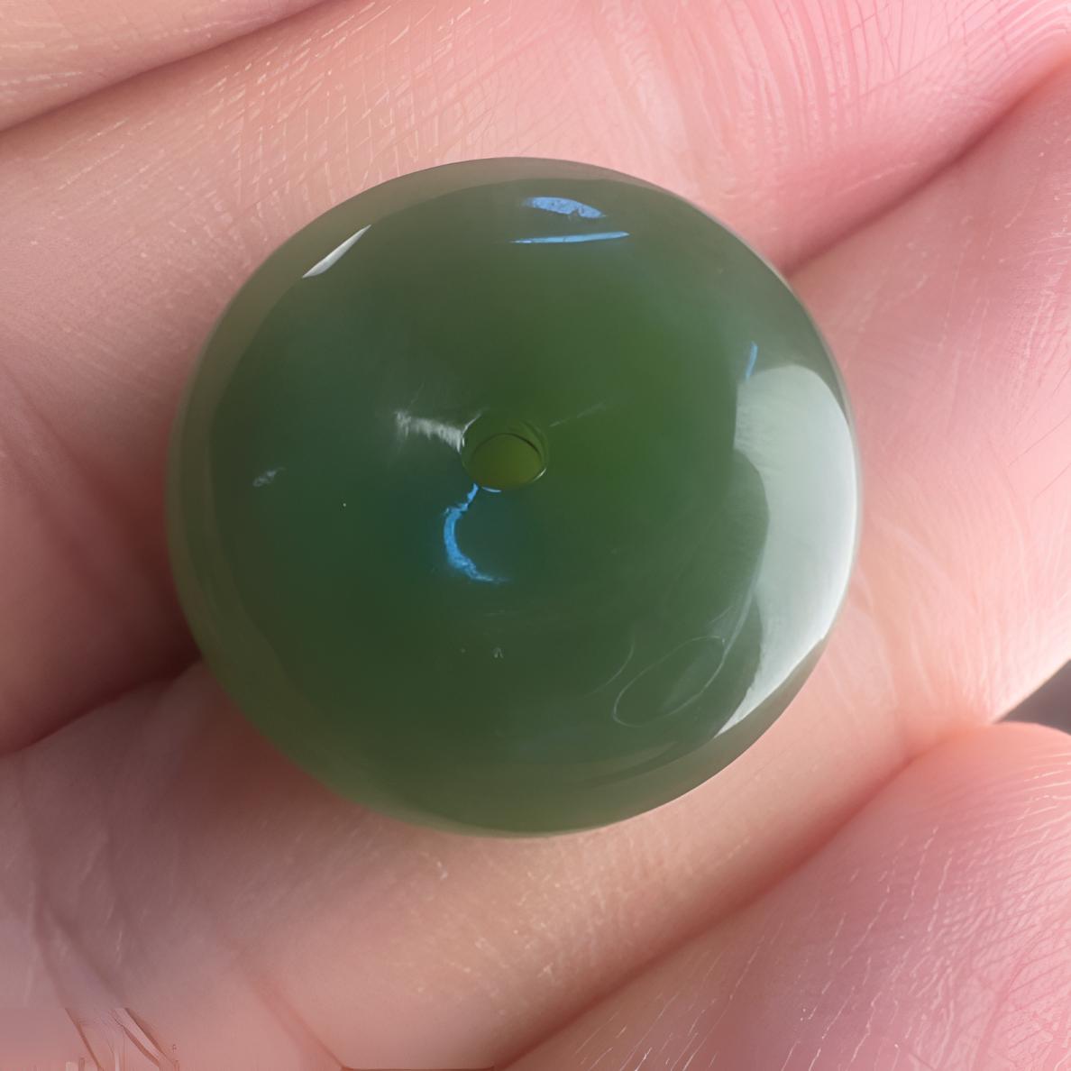 碧玉平安扣厚度8mm直径17mm