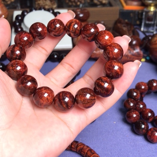 @***哥黄花梨/降香黄檀手串/手链瘤疤水波1.5老料