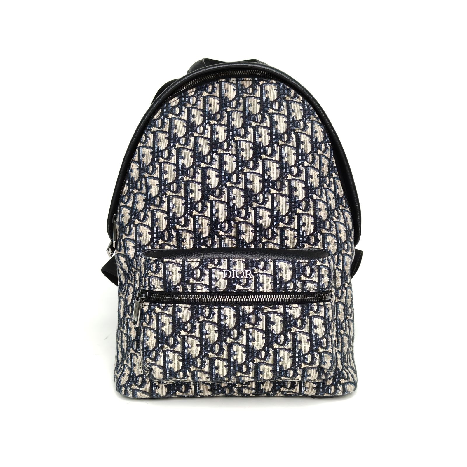 未使用 DIOR/迪奥 小花柳 Rider 儿童双肩包 墨蓝色 银扣 2024 