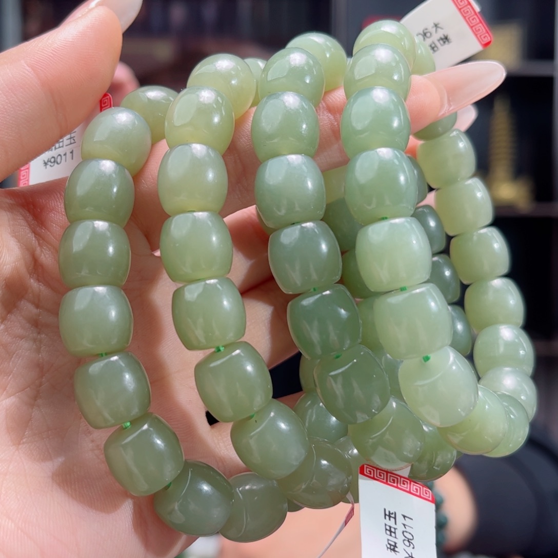 【闪购商品】和田玉手串未镶嵌08年青海料晴水12 多样性拍一发一