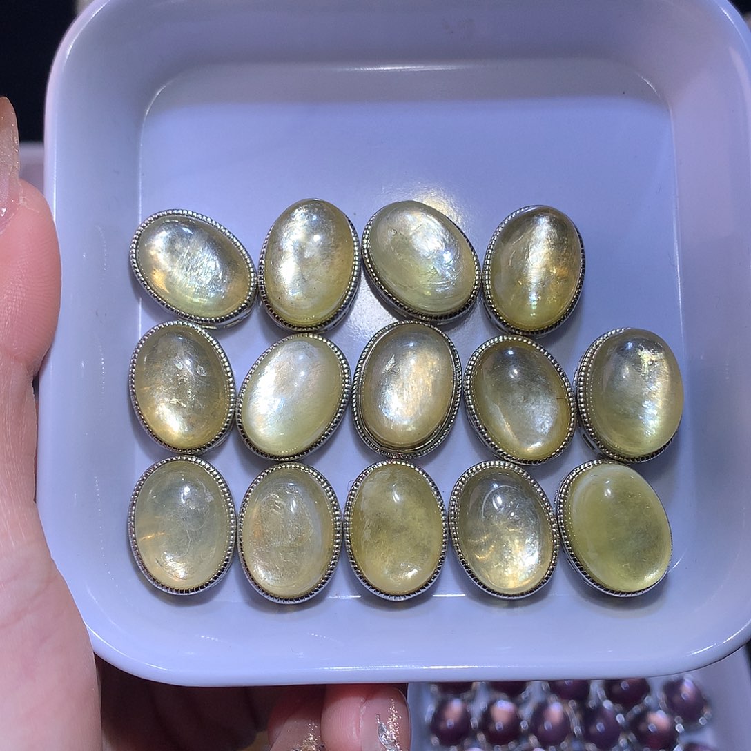 水晶吊坠(不含链)合金金锂云母魔盒15×19mm多样性发其一