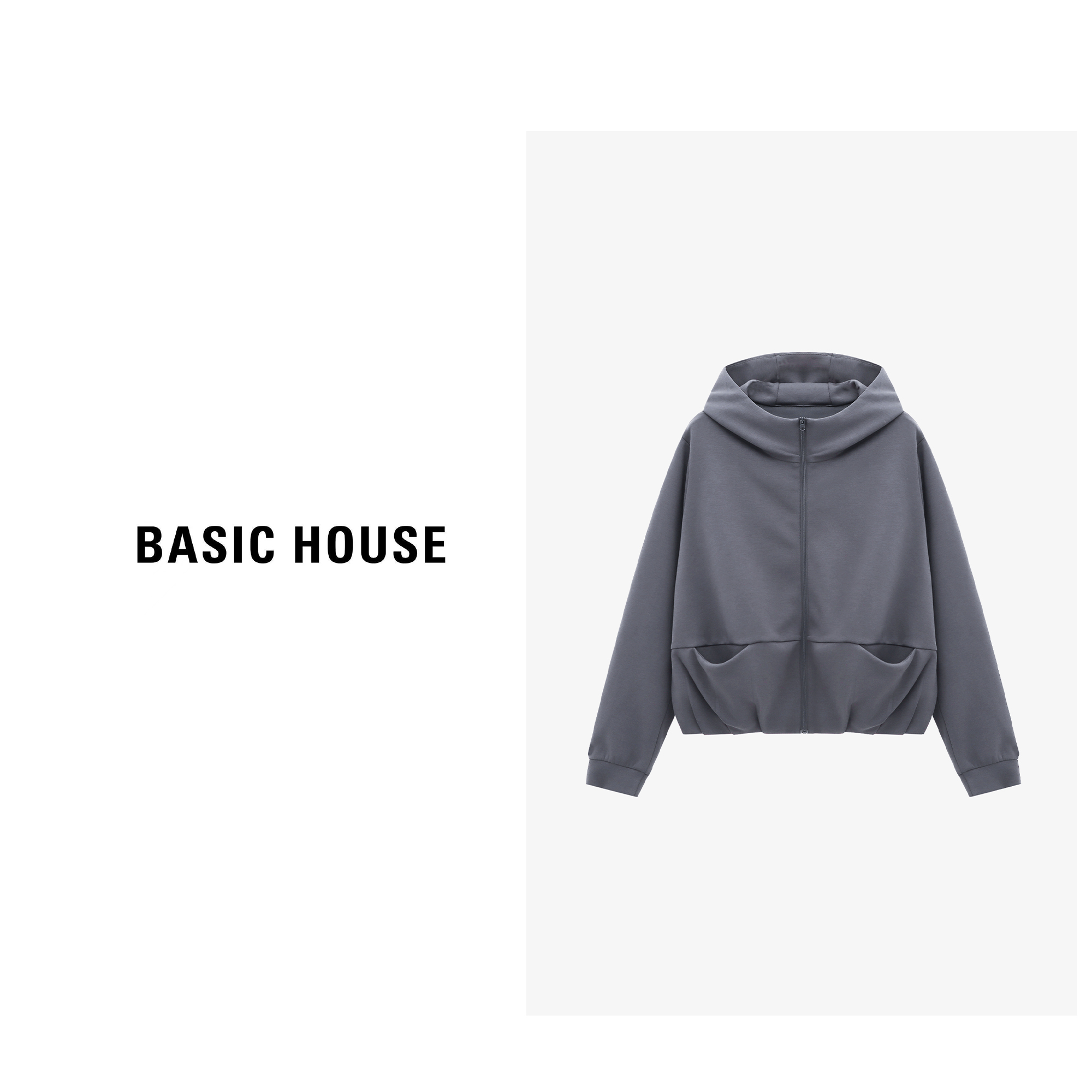 Basic House/百家好秋季新款韩版时尚休闲设计款卫衣-B0625B5IFF2