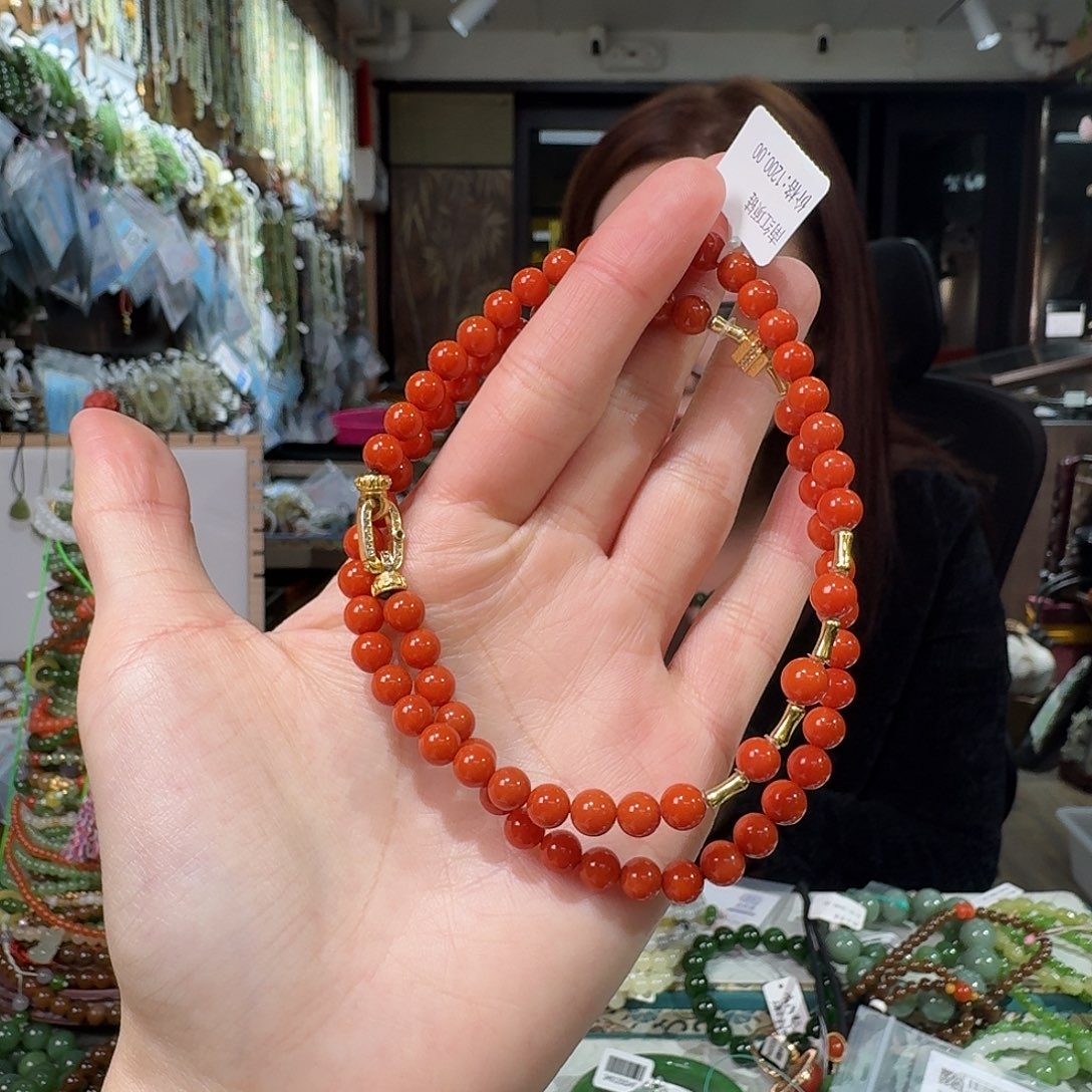 南红玛瑙未镶嵌手链