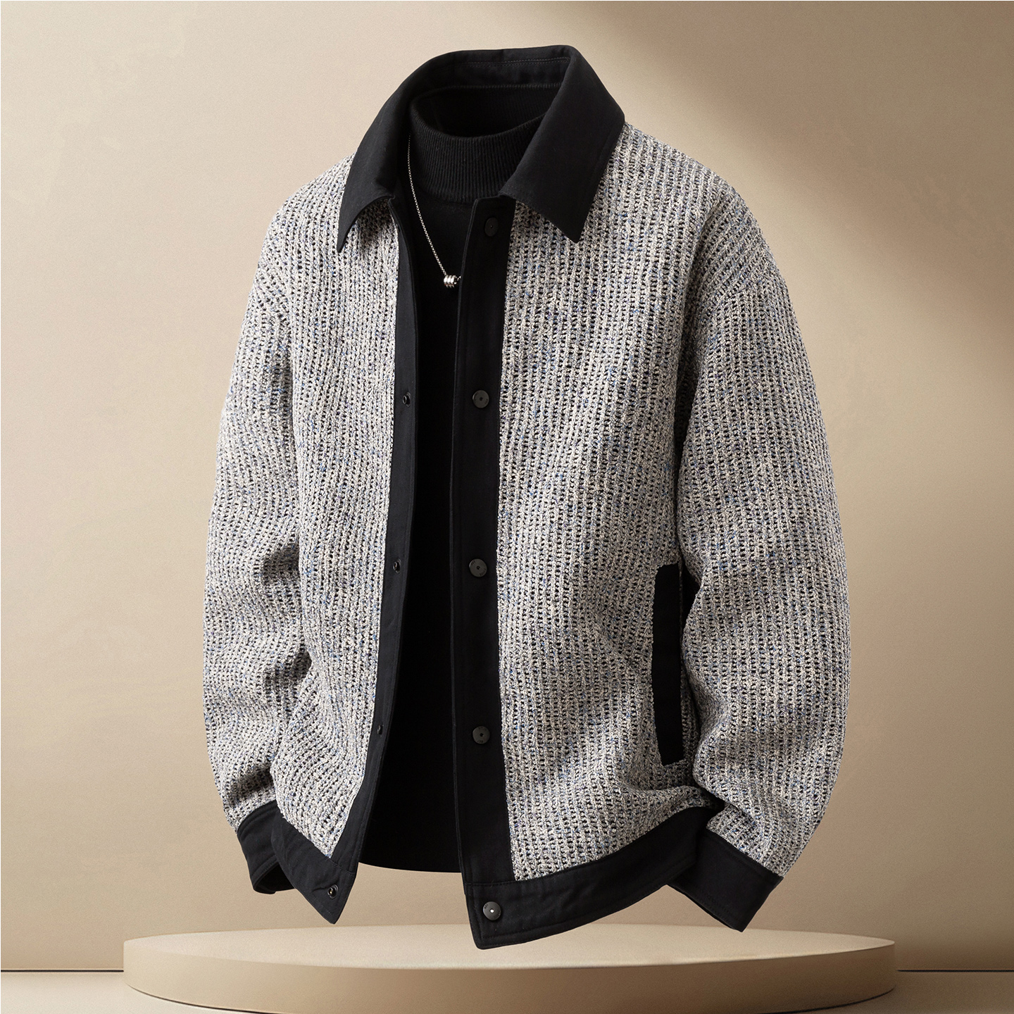 男生衣服高级感2025冬季时尚新款轻薄夹克保暖加绒加厚羽绒外套