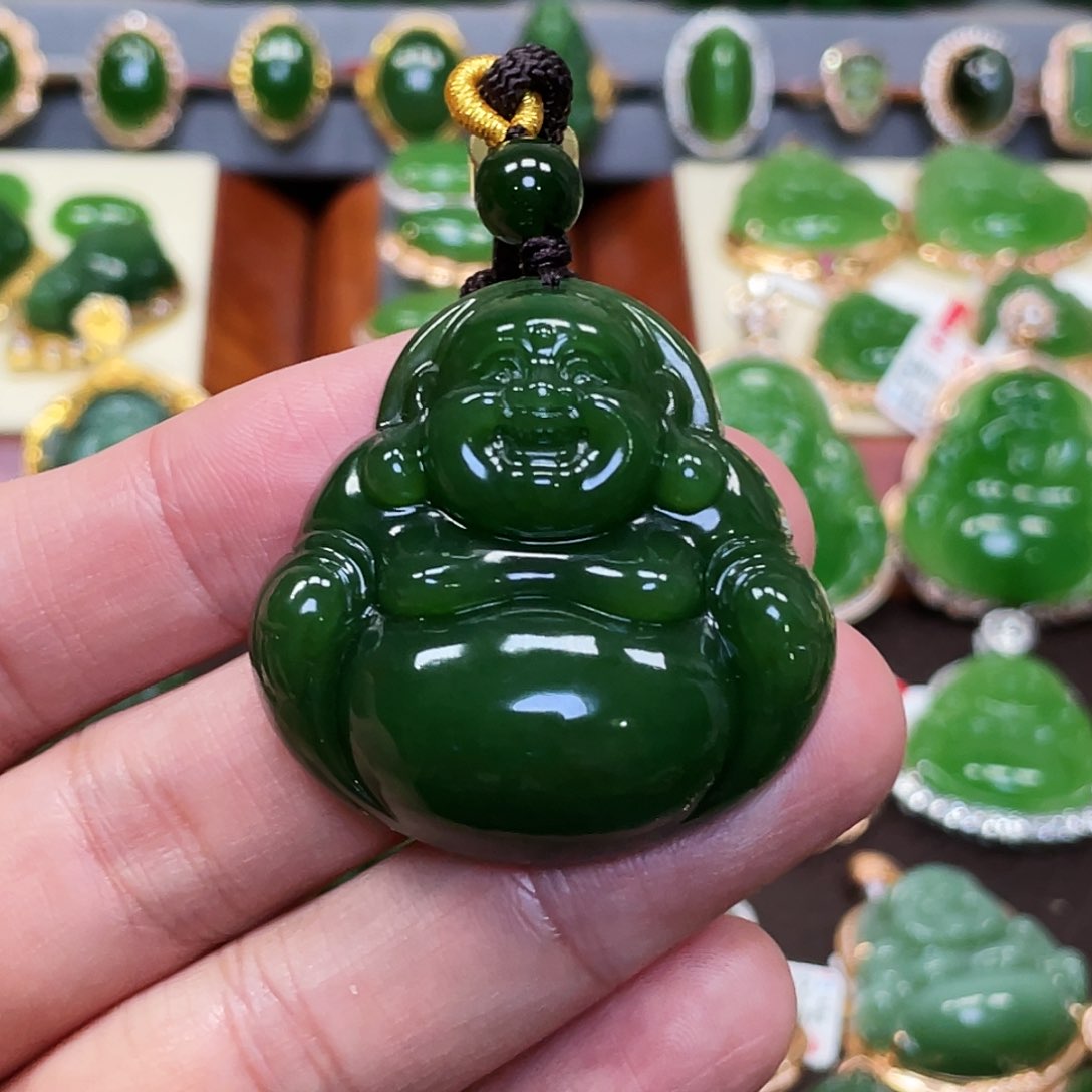 和田玉颈饰未镶嵌佛公40mm