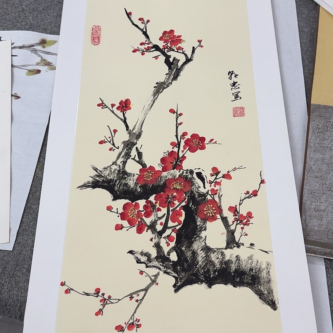 国画国画立体兰花