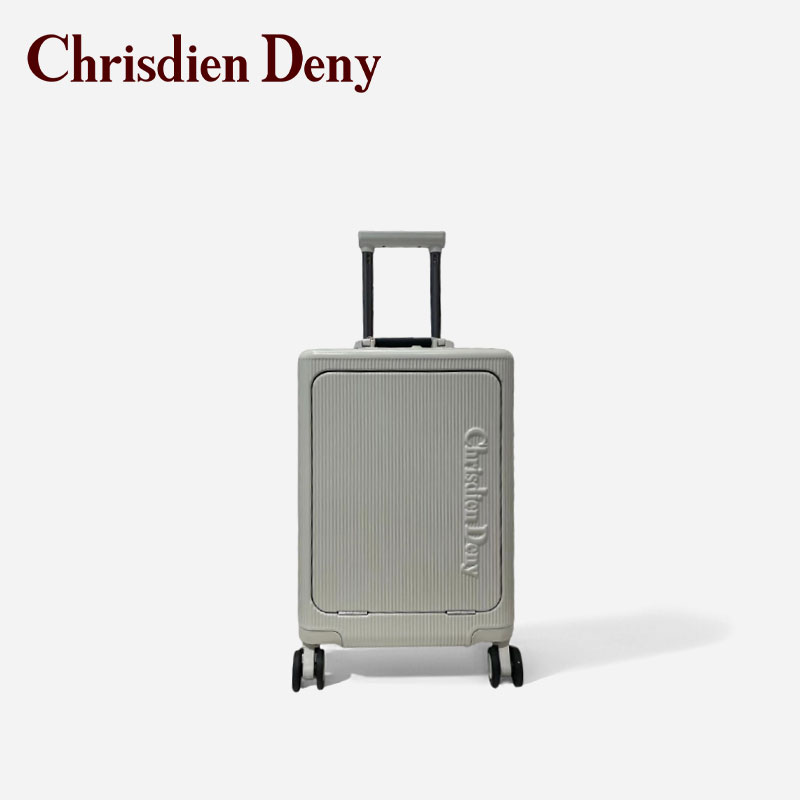 Chrisdien Deny 时尚简约纯色抗压PC织物旅行箱拉杆箱手提箱行李