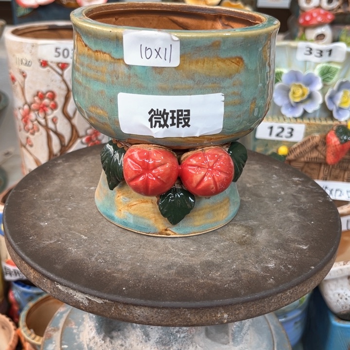 紫砂花盆粗陶材质多肉花盆