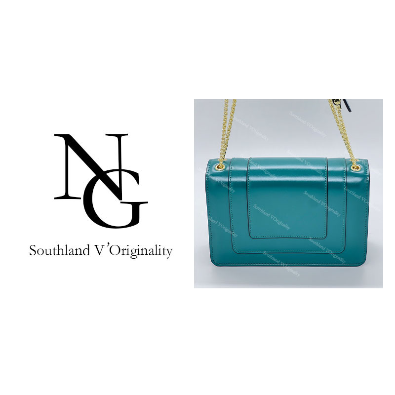 NG/22CM原创私定真皮包1047-宝手s-深绿色