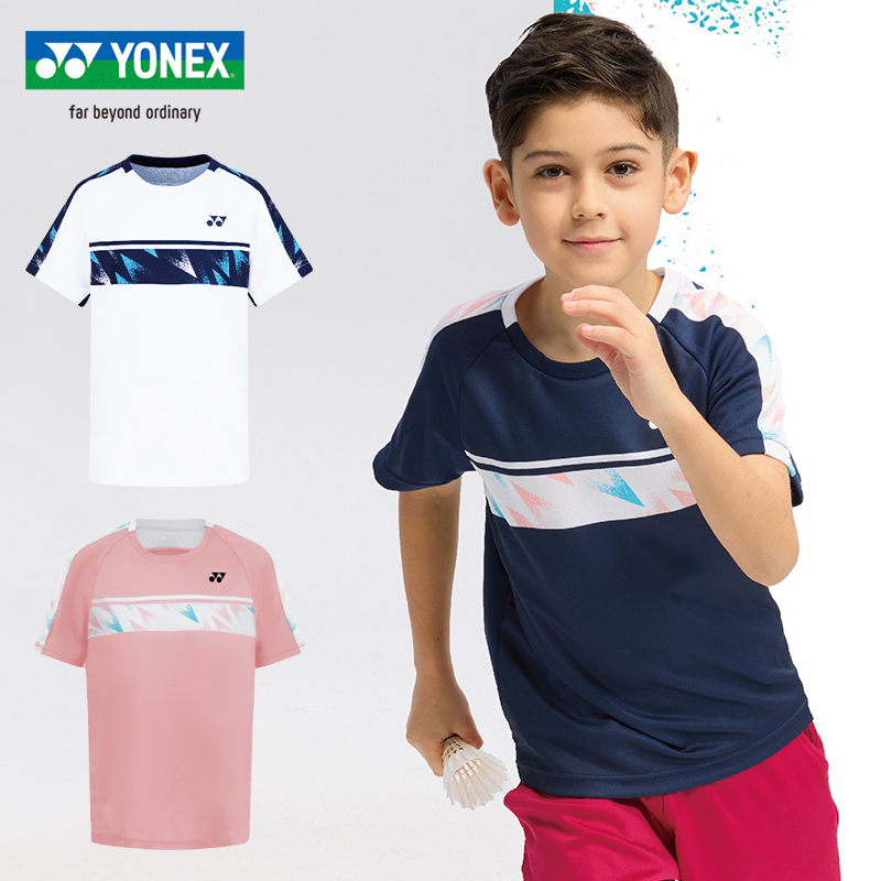 YONEX尤尼克斯羽毛球服儿童短袖 yy男童女童运动服T恤速干310015