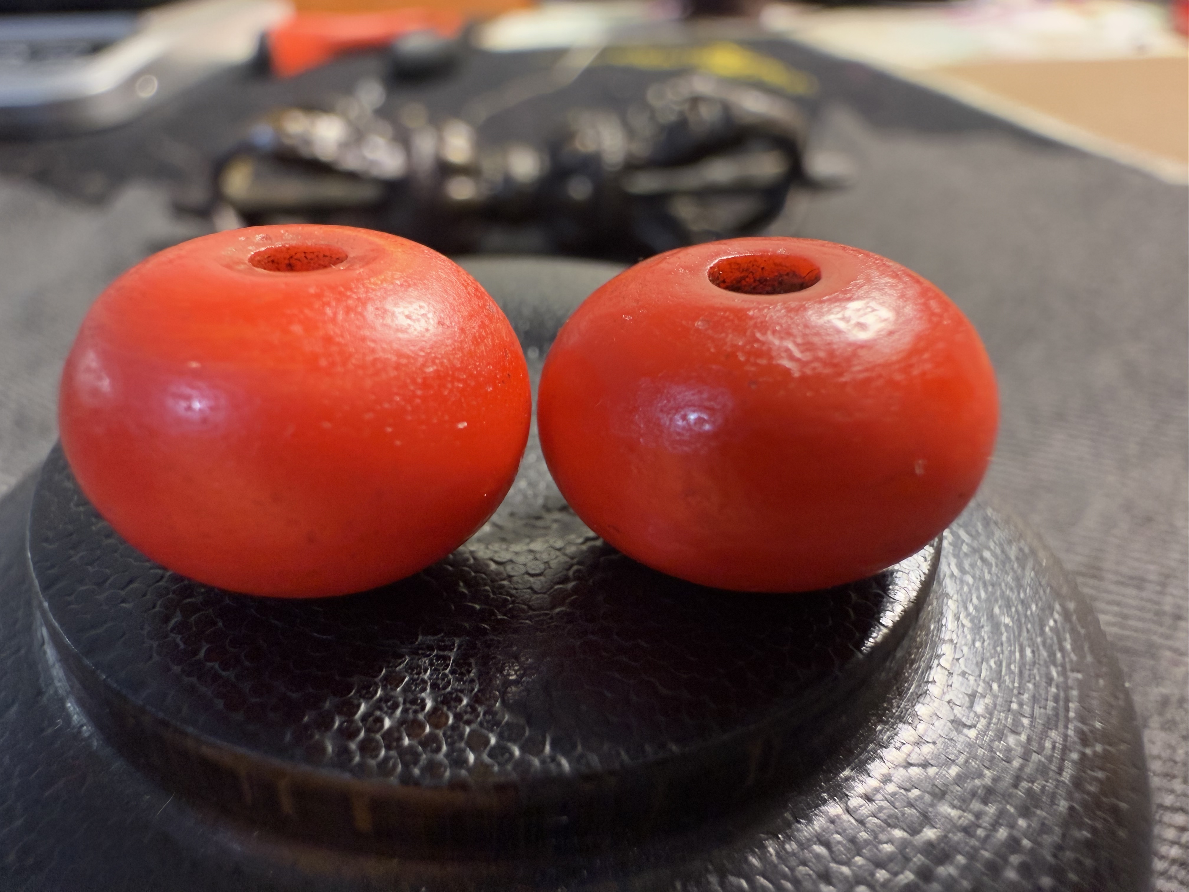 雪巴琉璃单珠腰珠顶珠古法磨砂工艺散珠文玩配饰